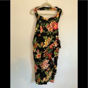 Retro pinup tropical sarong dress